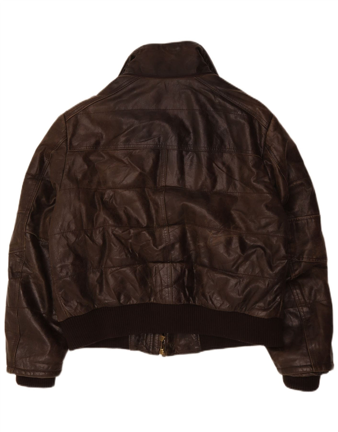Vintage Herren Bomber Lederjacke IT 54 2XL Braunes Leder