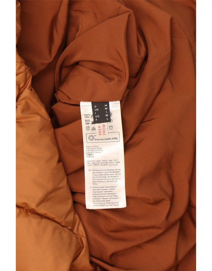 Esprit Damen Longline Wattierte Weste UK 14 Mittelbraunes Polyester