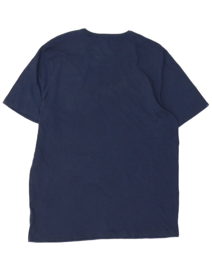 Hugo Boss Herren T-Shirt Top Large Marineblau Baumwolle