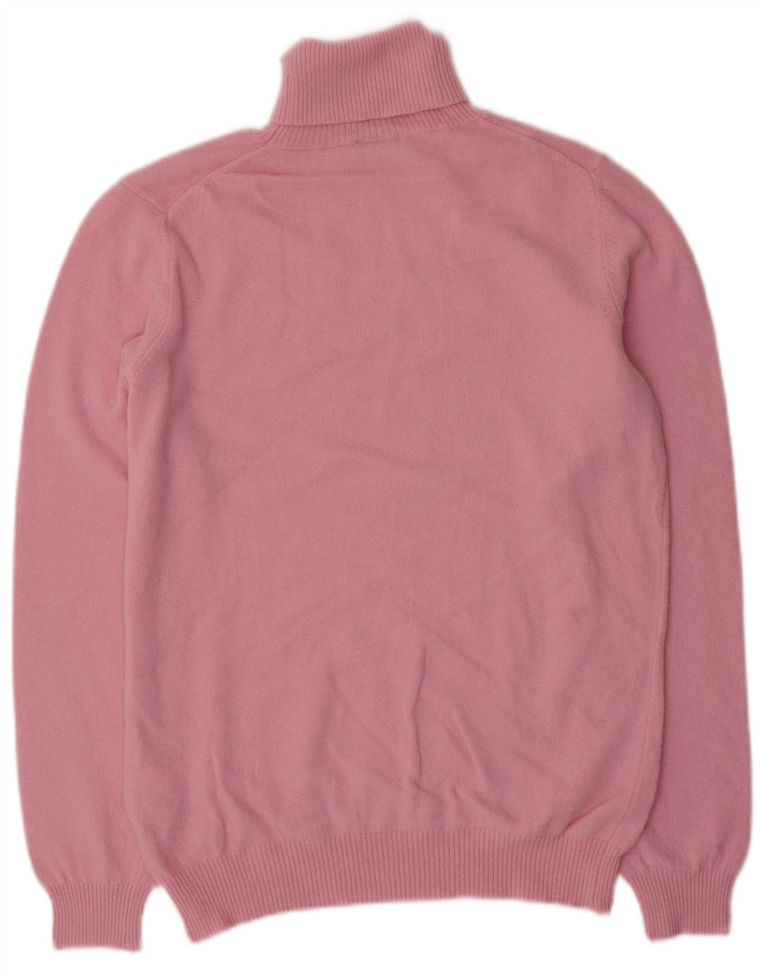 Benetton Damen-Pullover mit Rollkragen, UK 16, Größe L, rosa Wolle