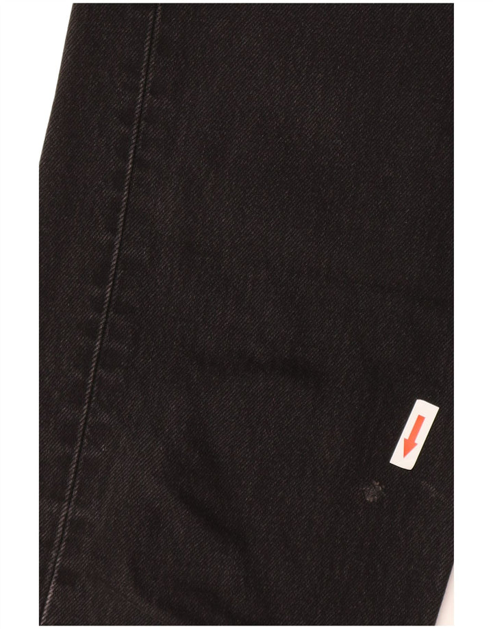 Levi's Damen 501 Straight Jeans W29 L28 Schwarze Baumwolle