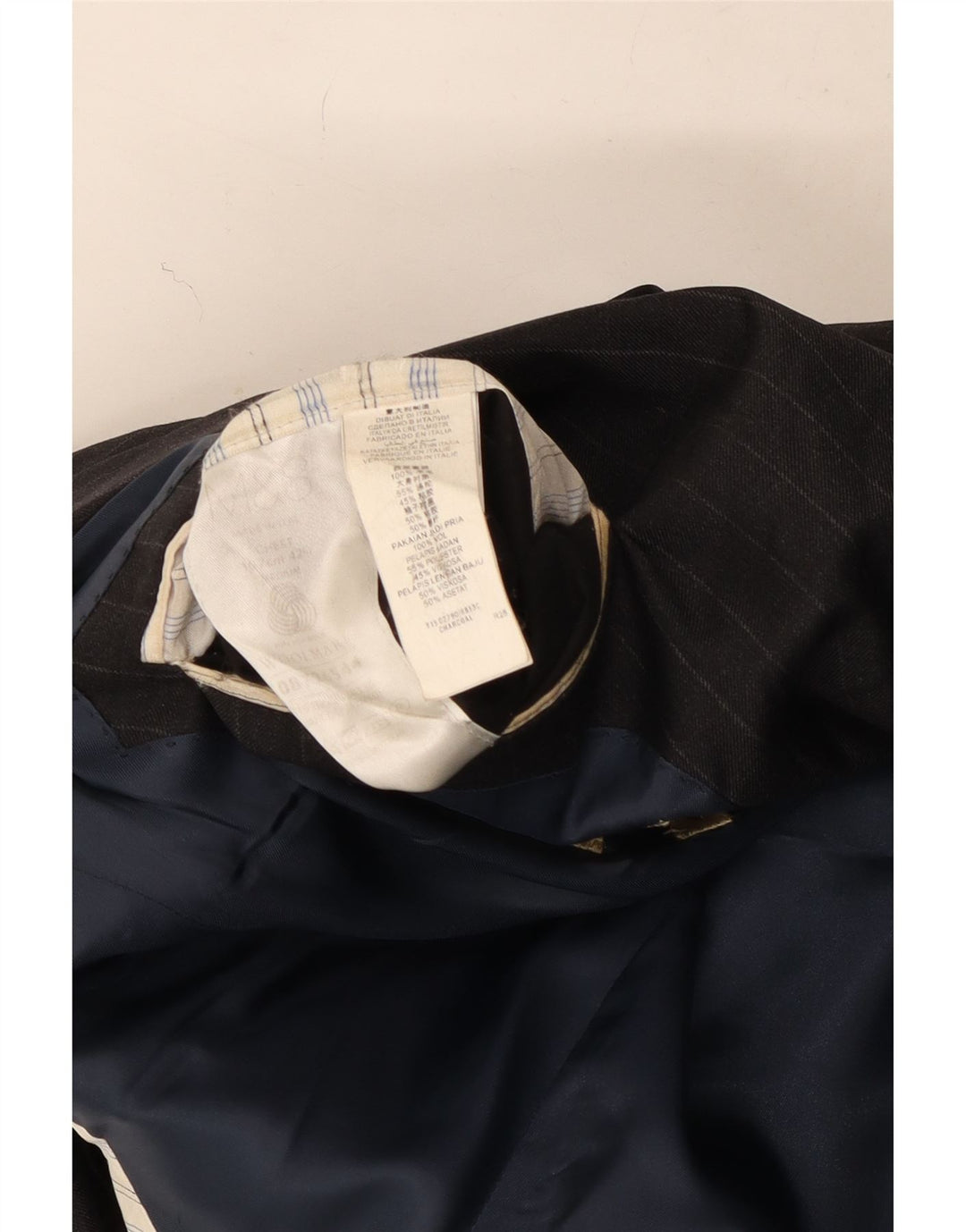 Marks & Spencer Herren-Blazer mit 2 Knöpfen, Gr. 42, Grau, Wolle mit Nadelstreifen