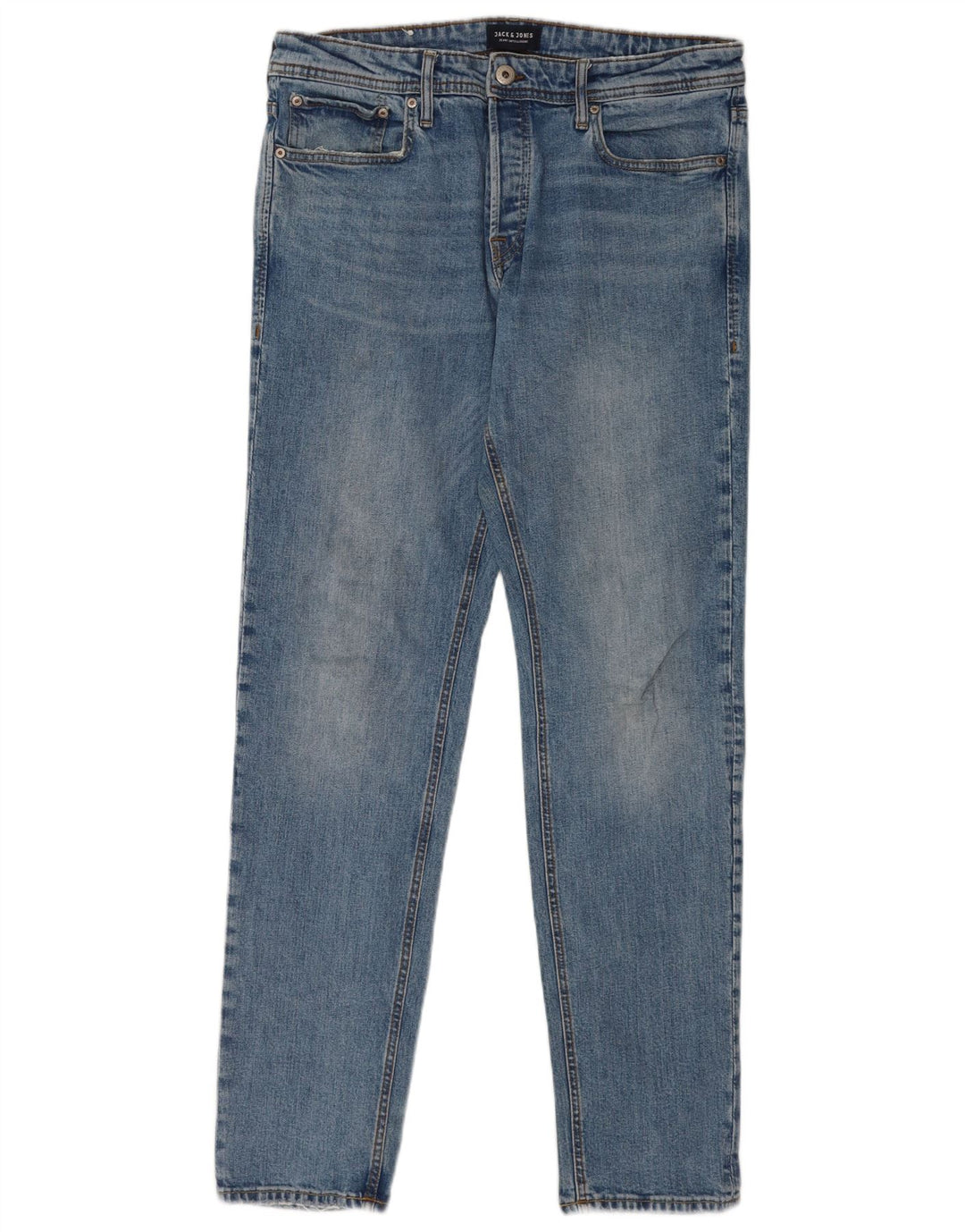 Jack & Jones Herren Slim Jeans W34 L34 Blaue Baumwolle