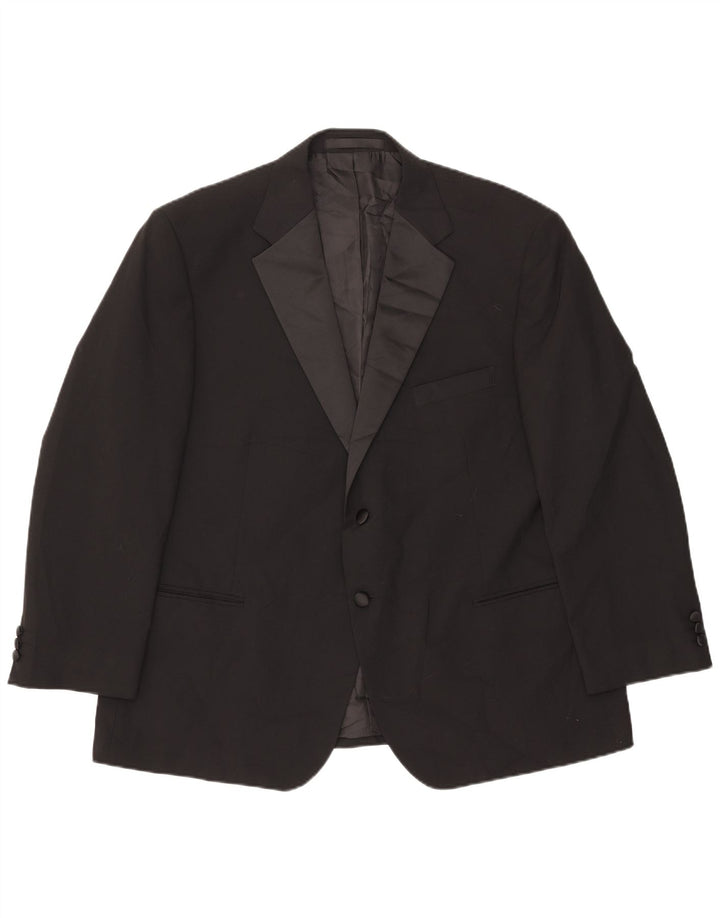 Marks & Spencer Herren-Blazer mit 2 Knöpfen, UK 46, XL, Schwarz, Farbblock