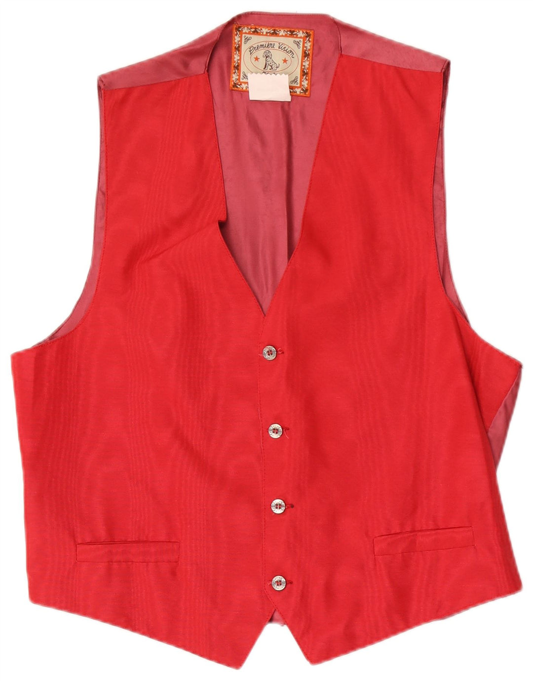 Vintage Herren Weste XL Rot Polyamid