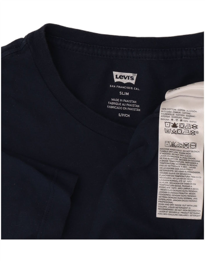 Levi's Herren-T-Shirt mit schmaler Passform, klein, marineblau, Baumwolle