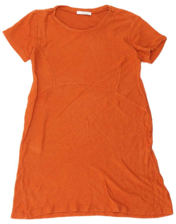 Zara Damen Trafaluc A-Linien-Kleid UK 10 Small Orange