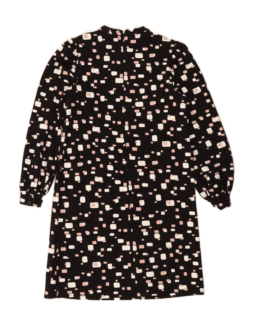 PHASE EIGHT Womens Long Sleeve Tent Dress UK 12 Medium Black Geometric Vintage Phase Eight and Second-Hand Phase Eight from Messina Hembry 