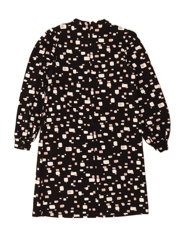 PHASE EIGHT Womens Long Sleeve Tent Dress UK 12 Medium Black Geometric Vintage Phase Eight and Second-Hand Phase Eight from Messina Hembry 