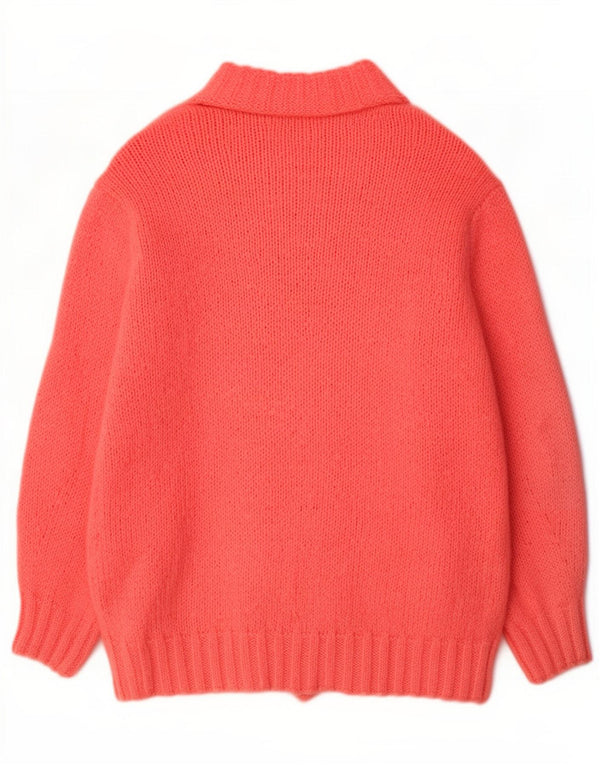 Zara Damen-Strickjacke, übergroß, lang geschnitten, offen, Gr. 14, Mittelrosa