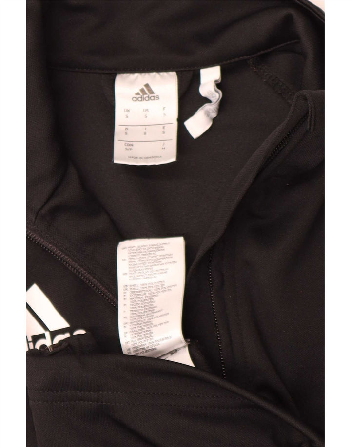 Adidas Herren Climalite Trainingsanzug Top Jacke Small Schwarz Polyester