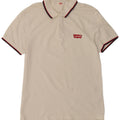 Levi's Herren-Poloshirt aus mittelweiß gestreifter Baumwolle