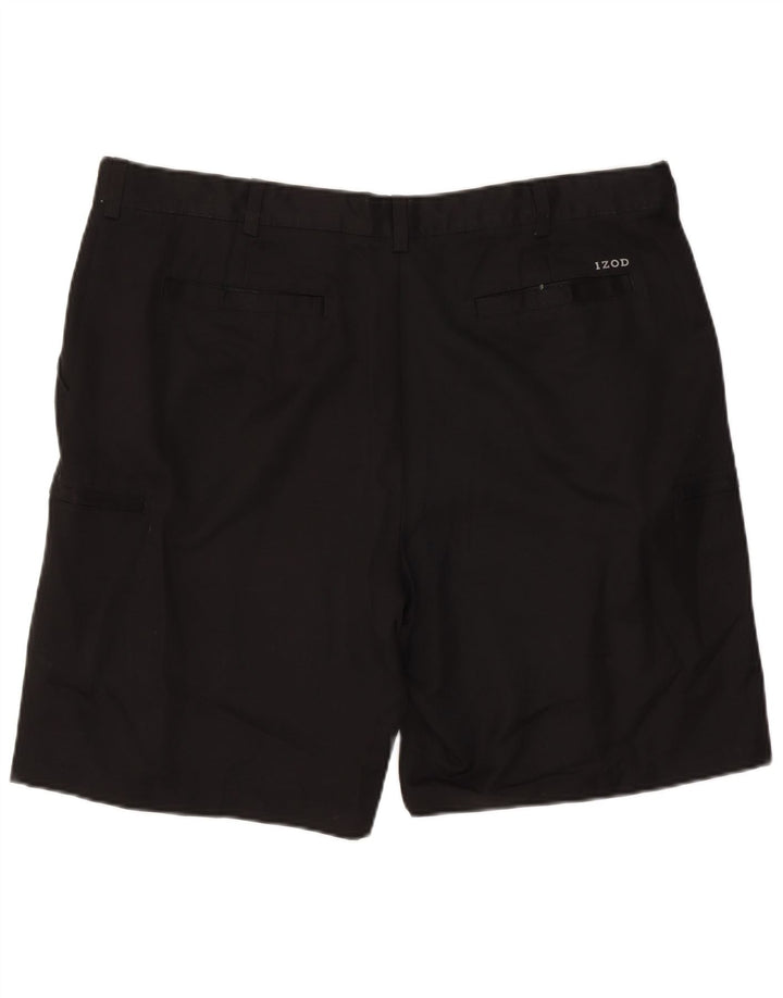 Izod Herren Classics Cargo Shorts W42 2XL Schwarz Polyester