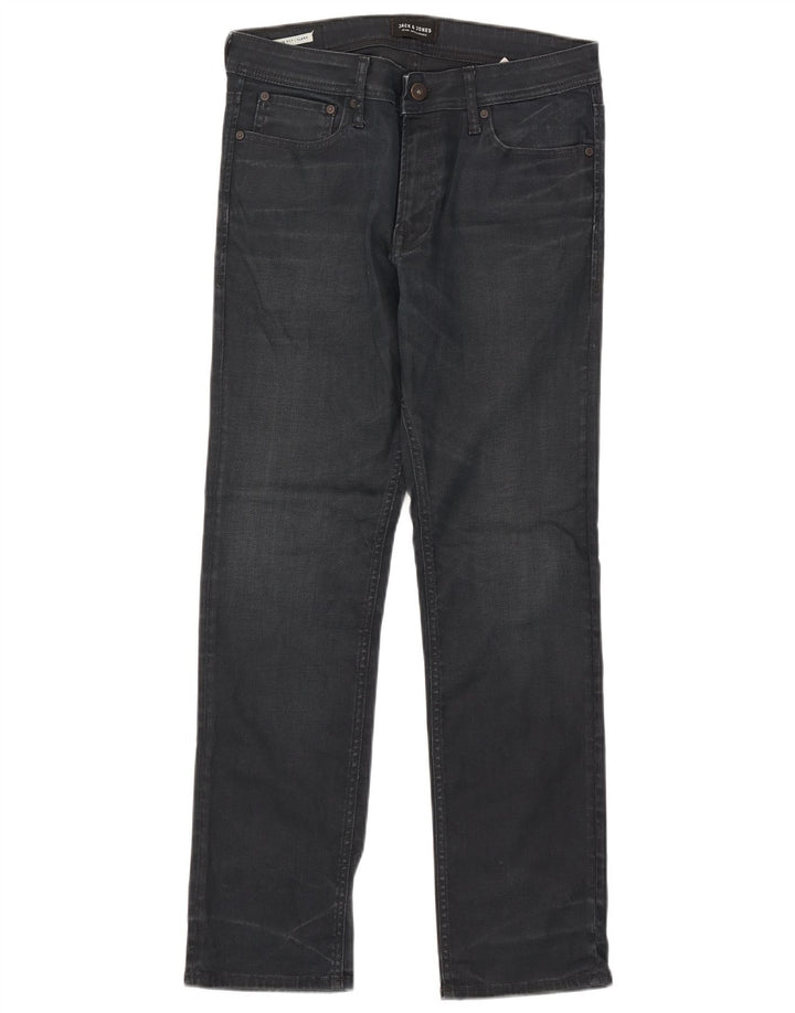 Jack & Jones Herren Clark Slim Jeans W32 L29 Marineblau Baumwolle