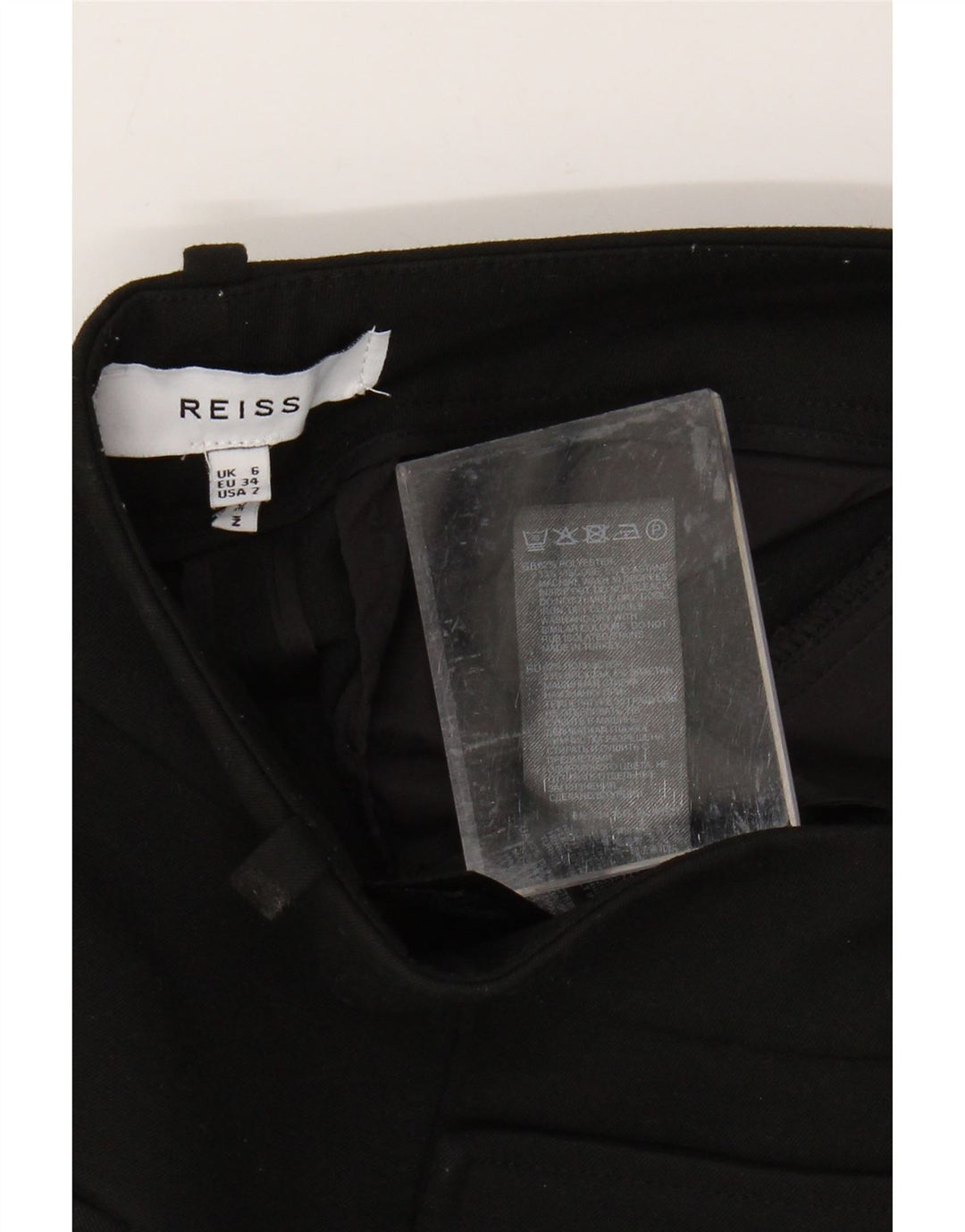 REISS Damen High Waist Flare Freizeithose UK 6 XS W25 L32 Schwarz