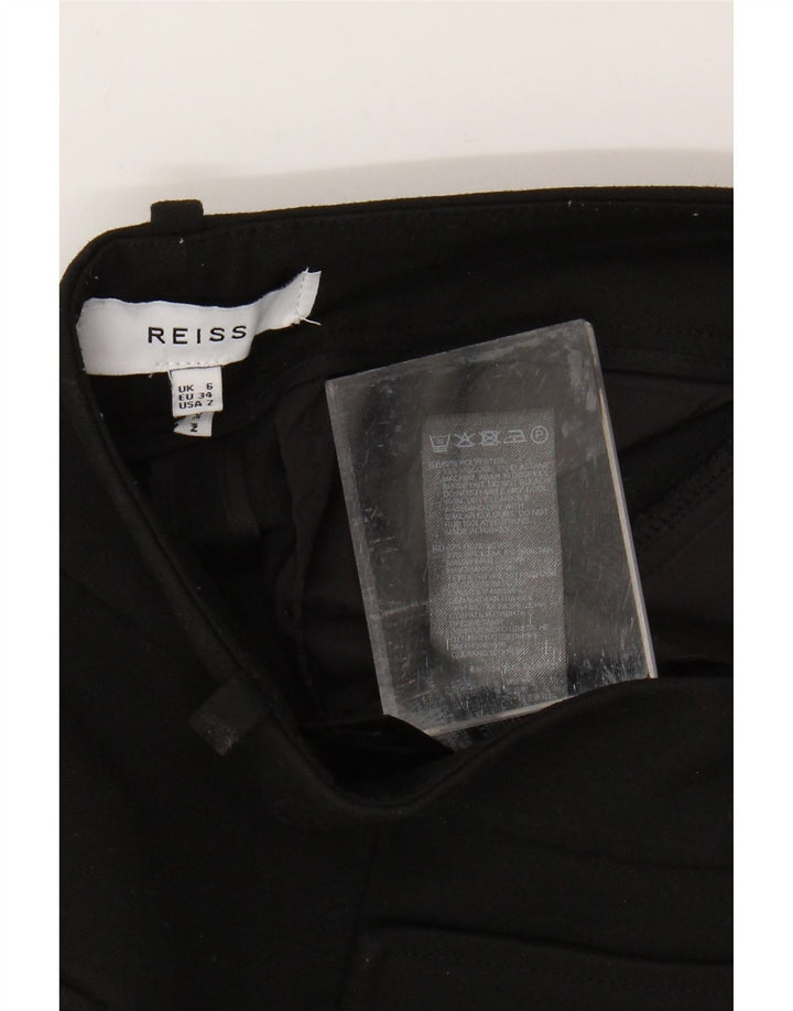 REISS Damen High Waist Flare Freizeithose UK 6 XS W25 L32 Schwarz