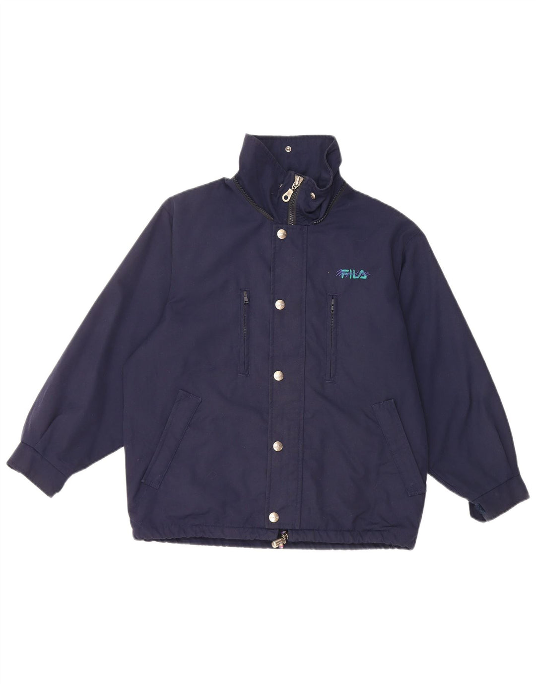 FILA Windjacke für Jungen, 9–10 Jahre, marineblaues Polyester