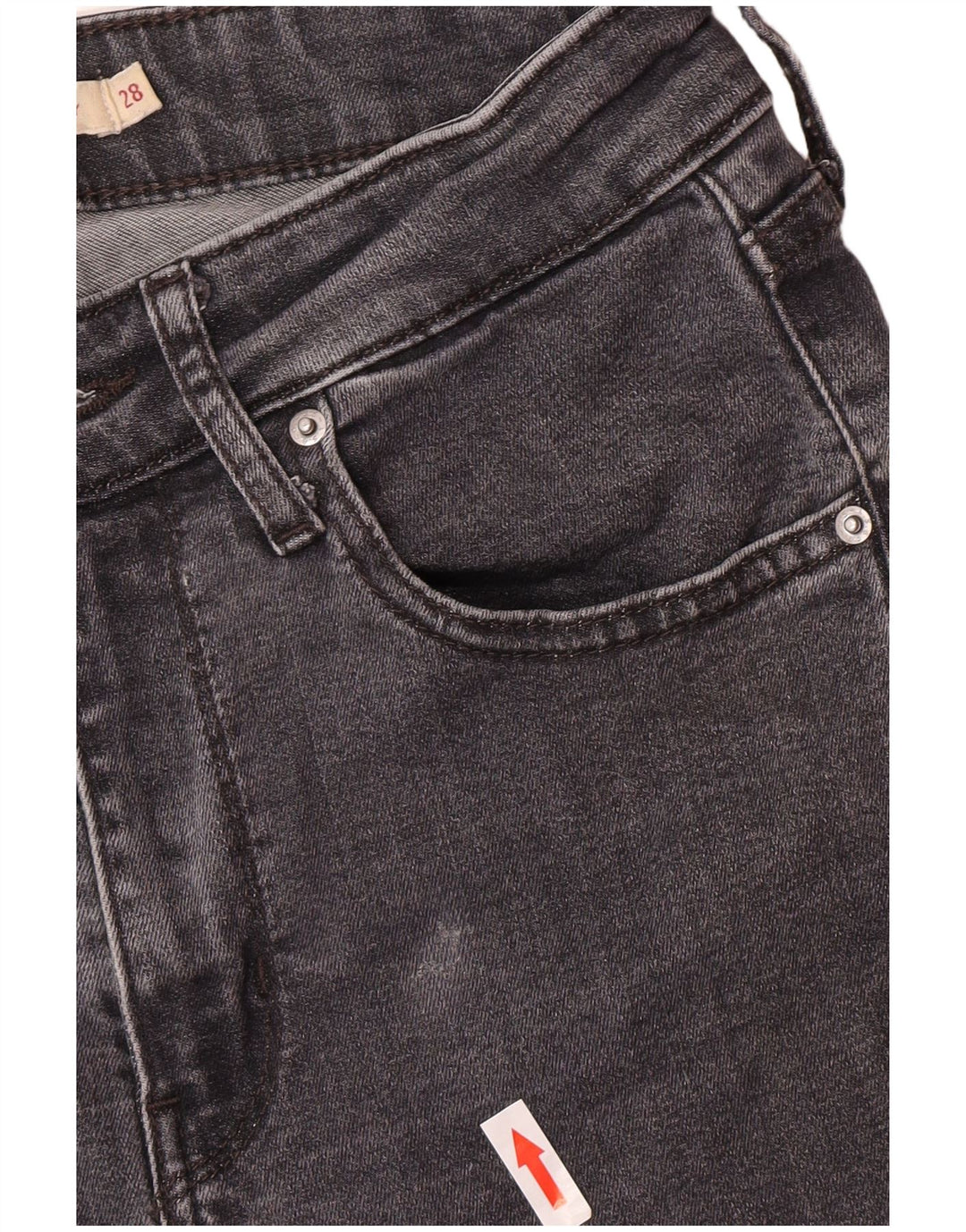 Levi's Damen 721 Skinny Jeans W28 L28 Grau Lyocell