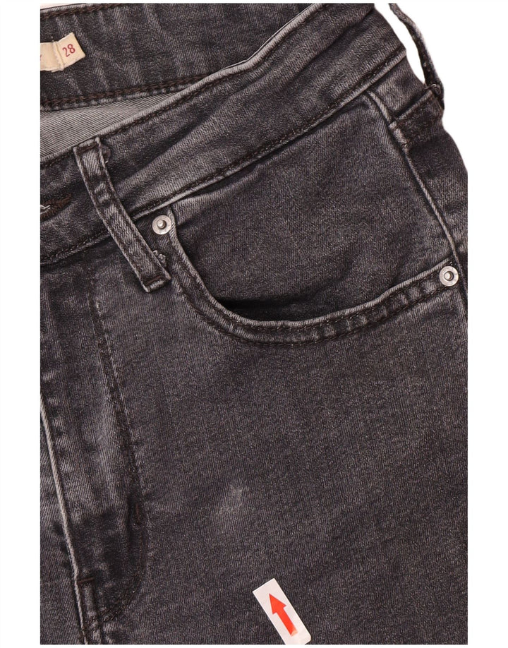 Levi's Damen 721 Skinny Jeans W28 L28 Grau Lyocell