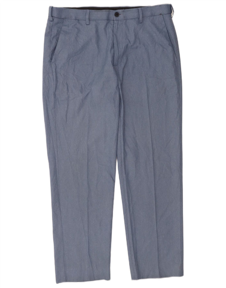 Marks & Spencer Herren-Chinohose mit normaler Passform, W34, L29, Blau, Polyester
