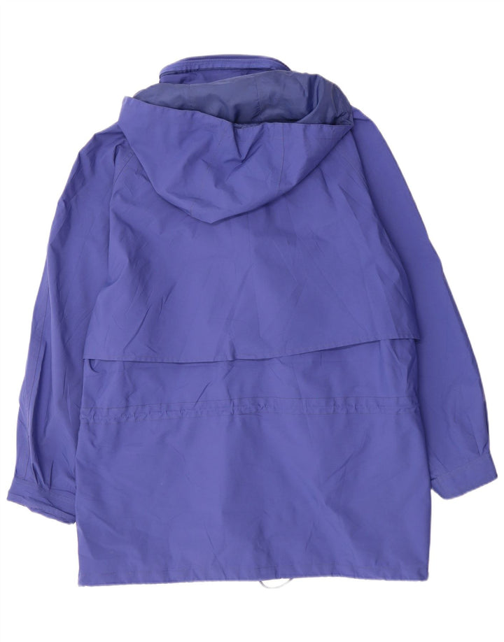 EDDIE BAUER Damen-Windbreaker-Mantel mit Kapuze, UK 20 2XL, blaues Polyester
