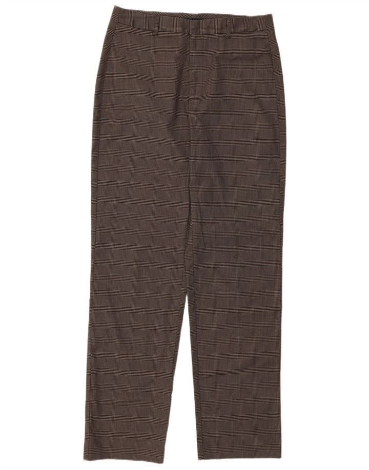 Dockers Damen-Freizeithose, gerade, W28, L30, brauner Hahnentrittmuster