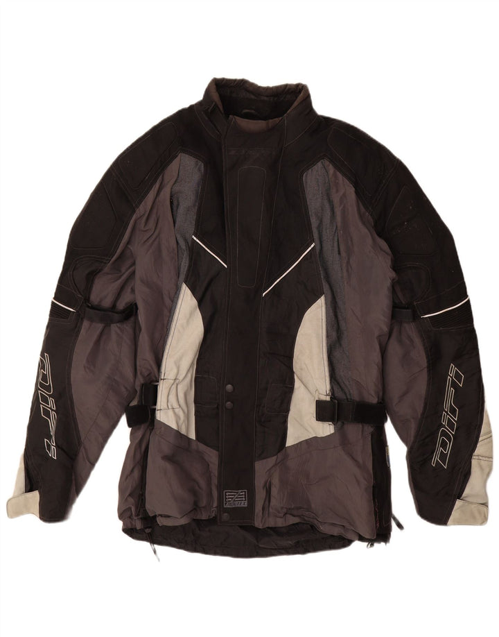 Difi Herren Graphic Racer Jacke UK 44 2XL Schwarz Colourblock Polyamid