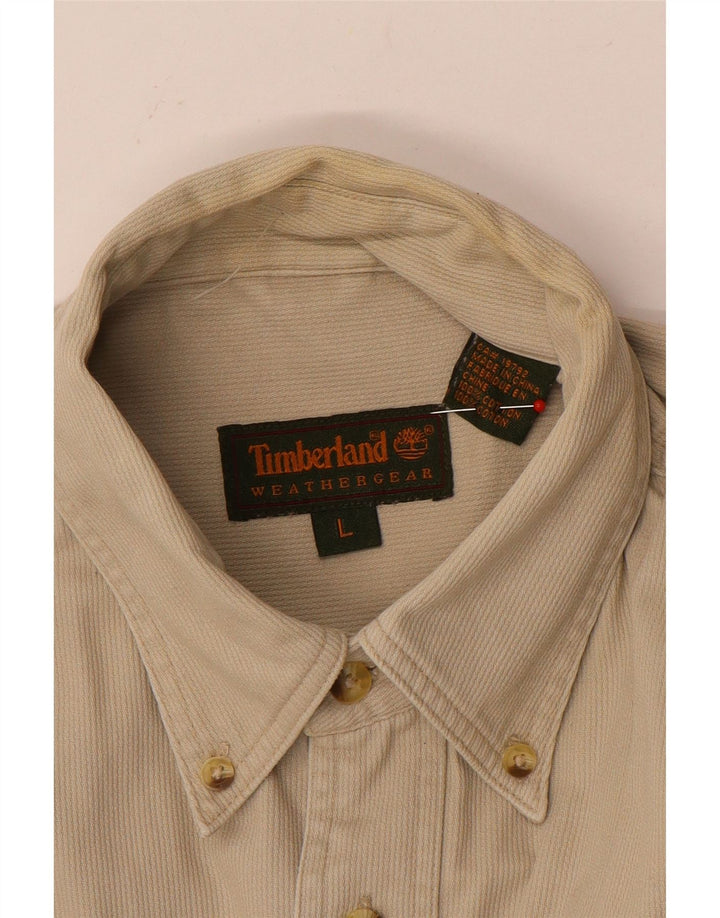 Timberland Herren Cordhemd Große Beige Baumwolle