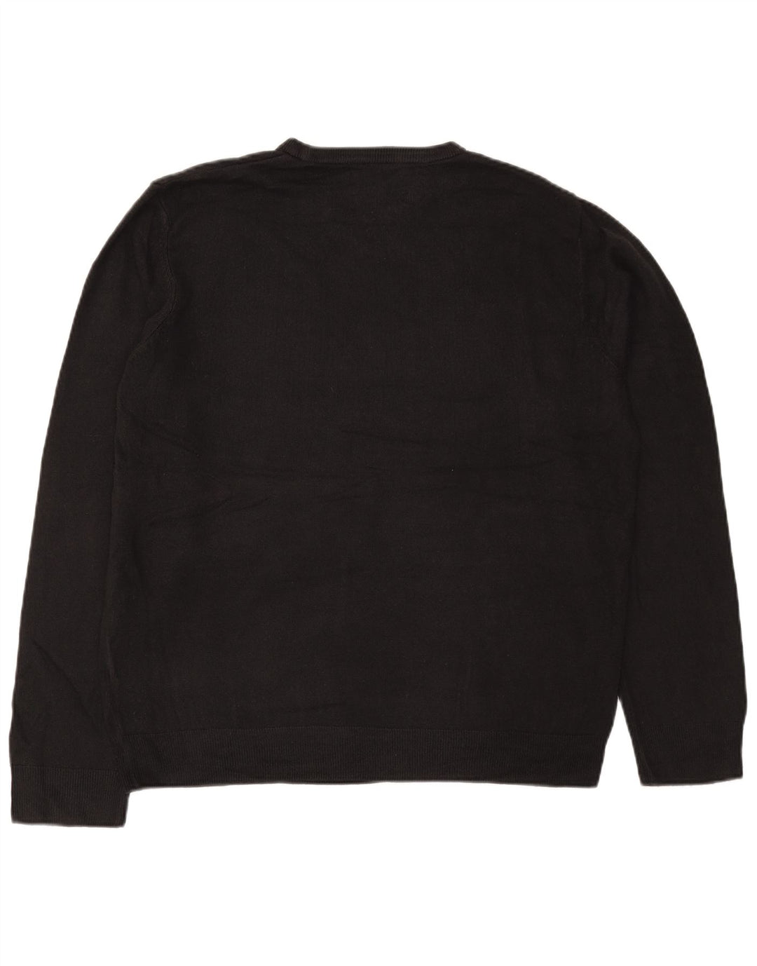 Marks & Spencer Herren-Pullover mit Rundhalsausschnitt, XL, schwarzes Acryl