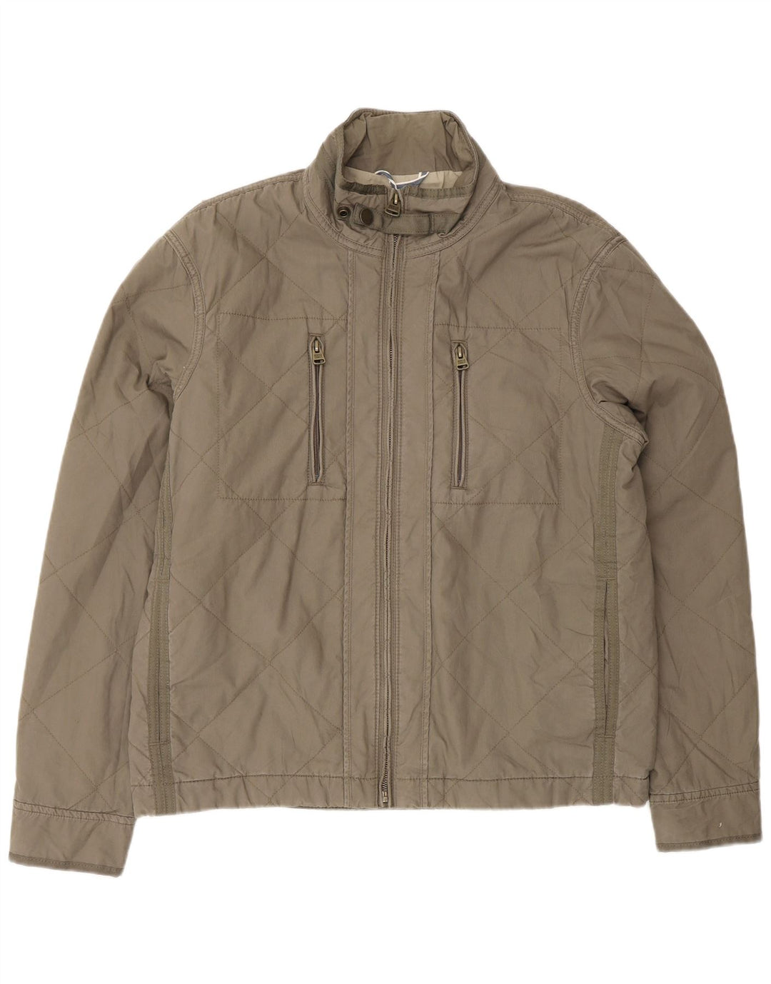 Marks & Spencer Herren Bomberjacke UK 38 Medium Khaki Baumwolle
