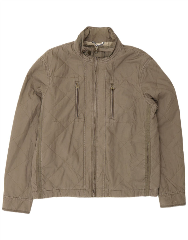 Marks & Spencer Herren Bomberjacke UK 38 Medium Khaki Baumwolle