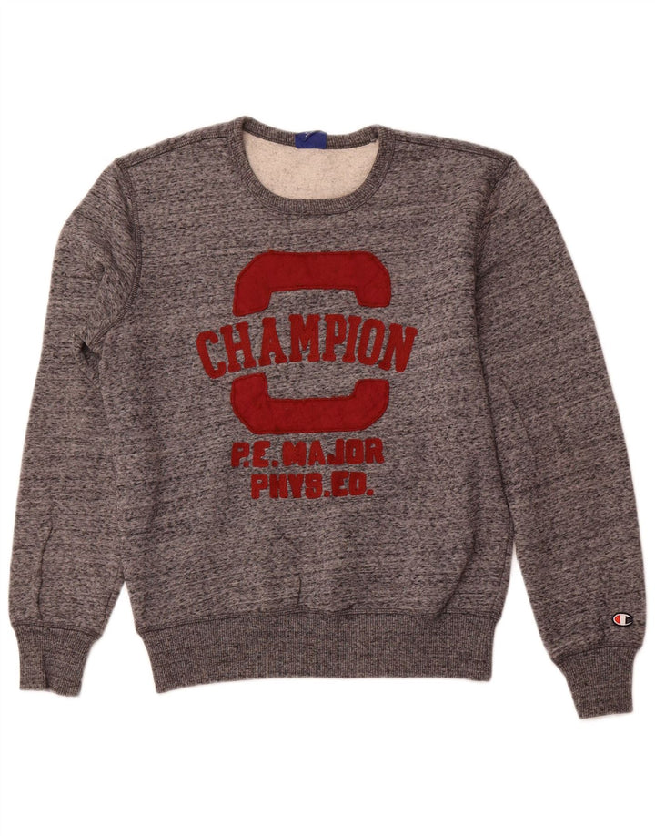 Champion Herren-Sweatshirt mit Grafik, klein, grau meliert, Baumwolle