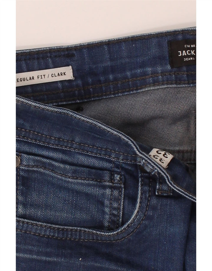 JACK & JONES Womens Clark Regular Fit Slim Jeans W32 L32 Blue Cotton Vintage Jack & Jones and Second-Hand Jack & Jones from Messina Hembry 