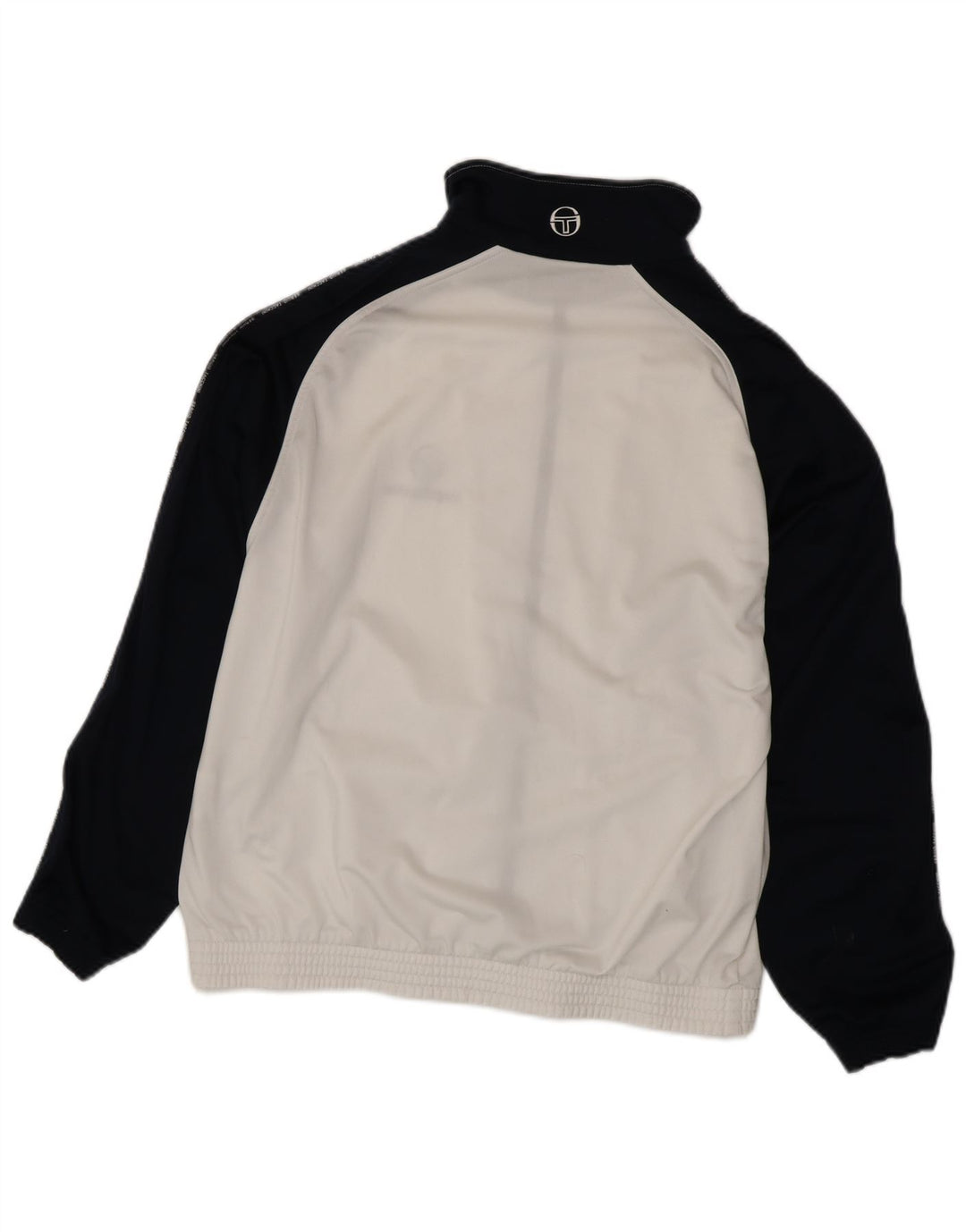 SERGIO TACCHINI Herren-Trainingsanzug-Top-Jacke, Mittelweiß, Farbblock