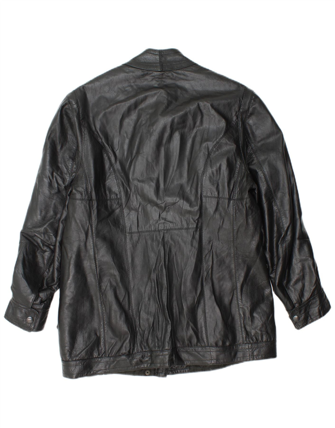 Vintage Damen Lederjacke UK 14 Medium Schwarz