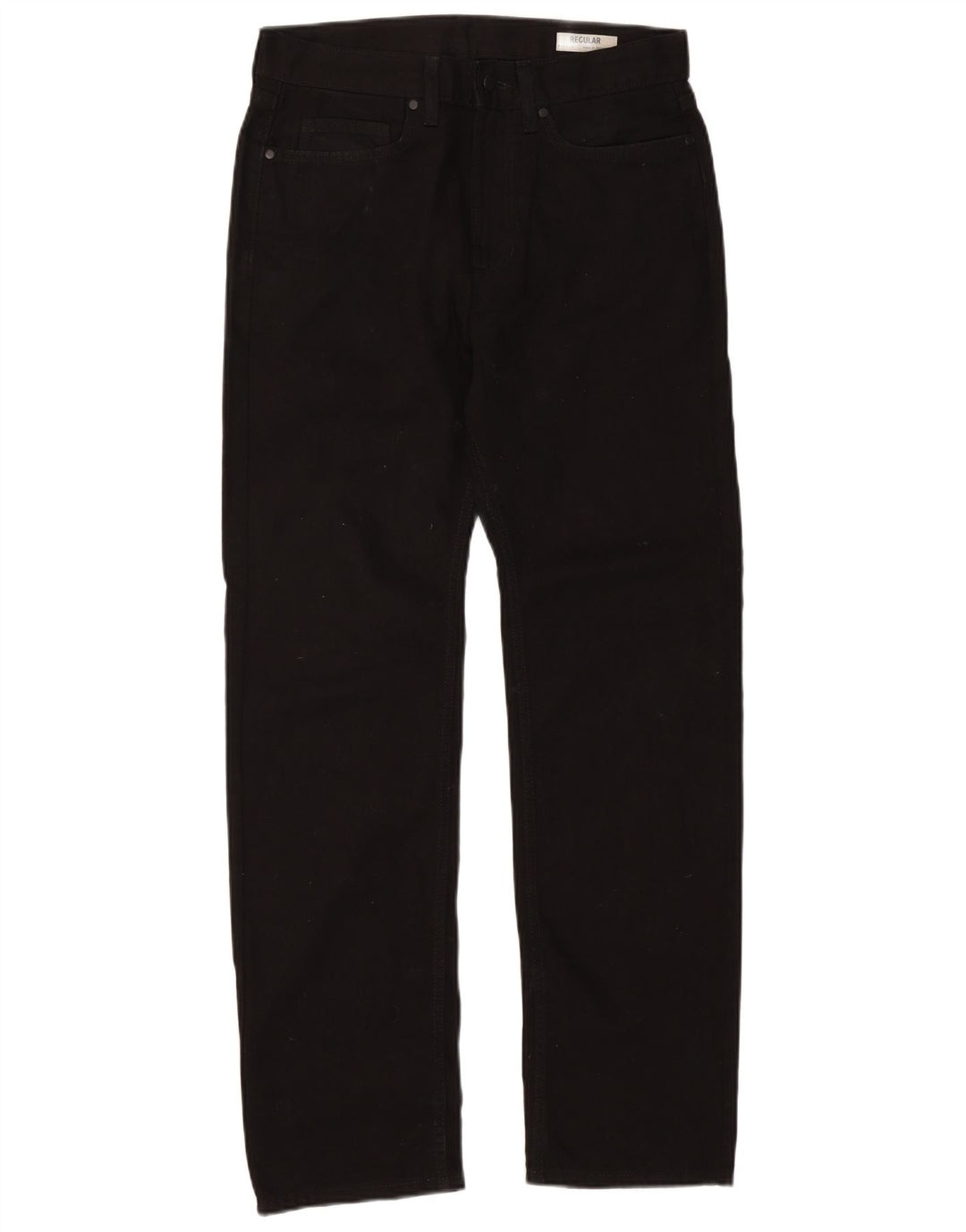 Marks & Spencer Herren-Jeans mit normaler Passform, gerade Passform, W32, L31, schwarze Baumwolle