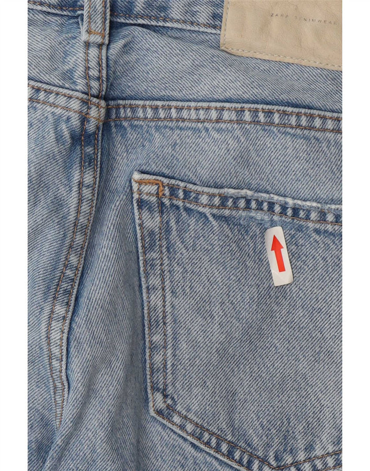 Zara Herren Straight Jeans EU 38 Small W30 L26 Blaue Baumwolle
