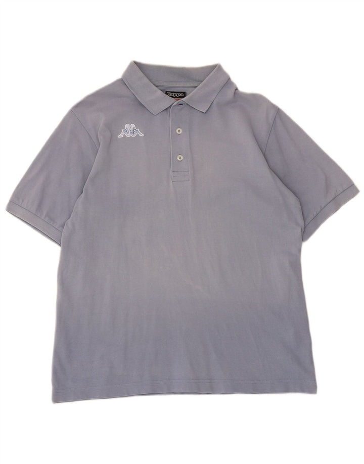 Kappa Herren-Poloshirt aus mittelblauer Baumwolle