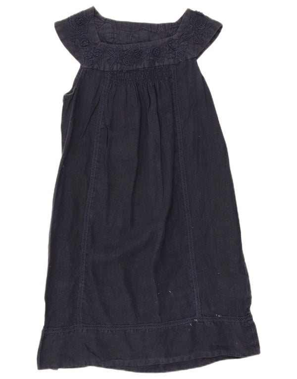 Zara Damen Ärmelloses A-Linien-Kleid UK 12 Medium Marineblau