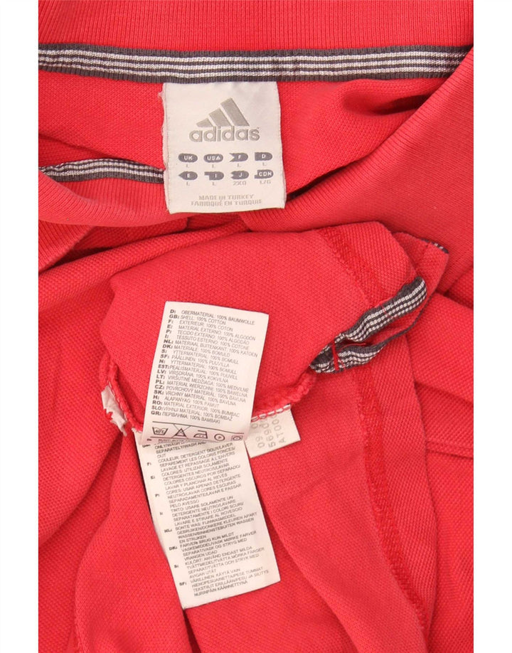 Adidas Herren Poloshirt Große rote Baumwolle
