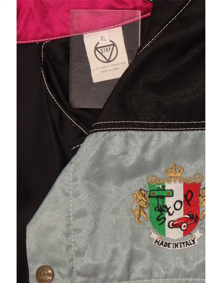 Vintage Herren Utility Jacke UK 42 XL Pink Colourblock Polyamid