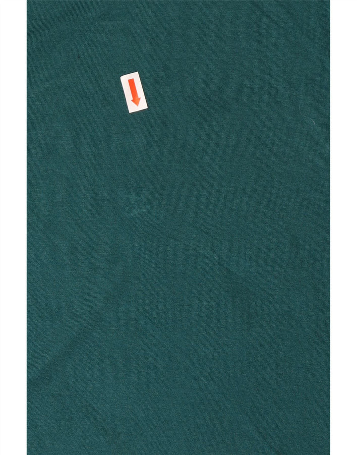BENETTON Damen Durchsichtiges Top Langarm UK 18 XL Grün