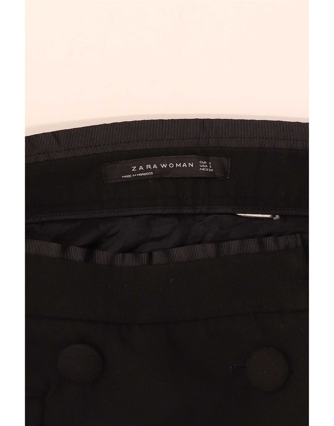 Zara Damen Wickel-Minirock, Größe S, W26, Schwarz