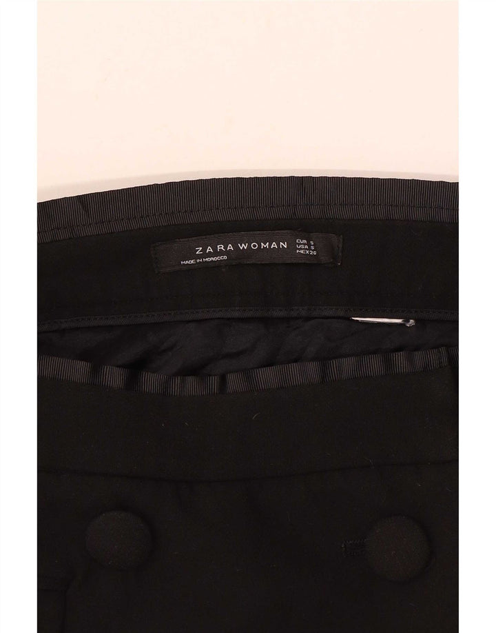 Zara Damen Wickel-Minirock, Größe S, W26, Schwarz