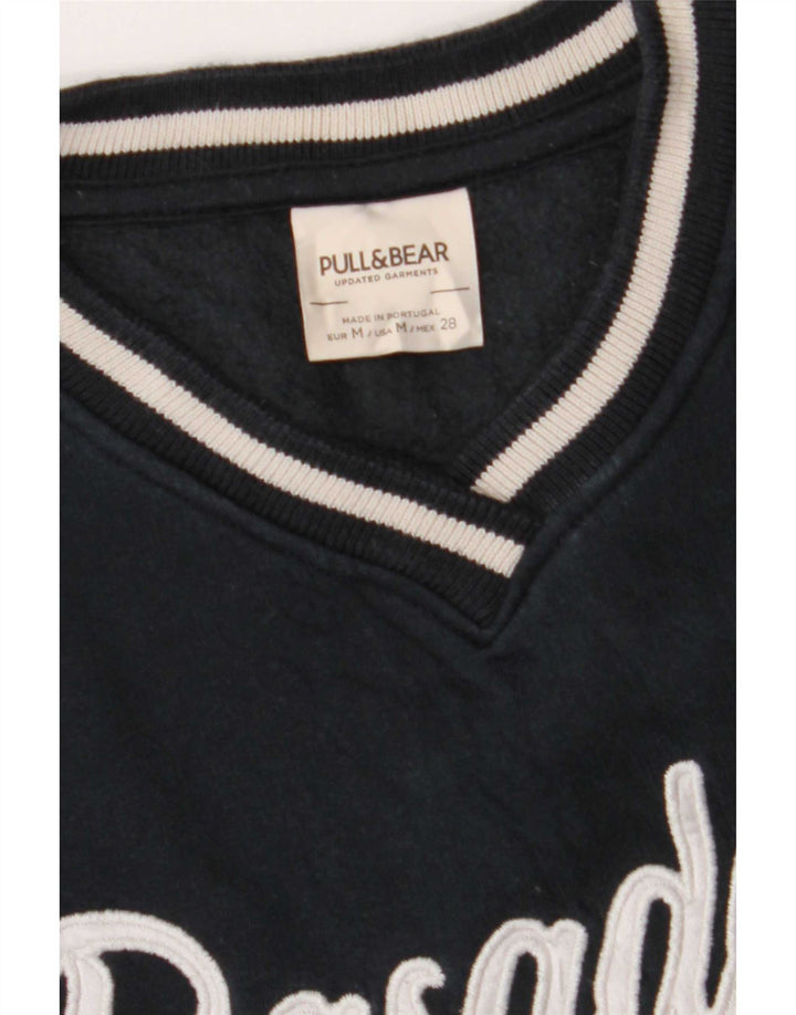 Pull & Bear Pasadena-Sweatshirt für Herren, mittlerer Marineblau-Farbblock