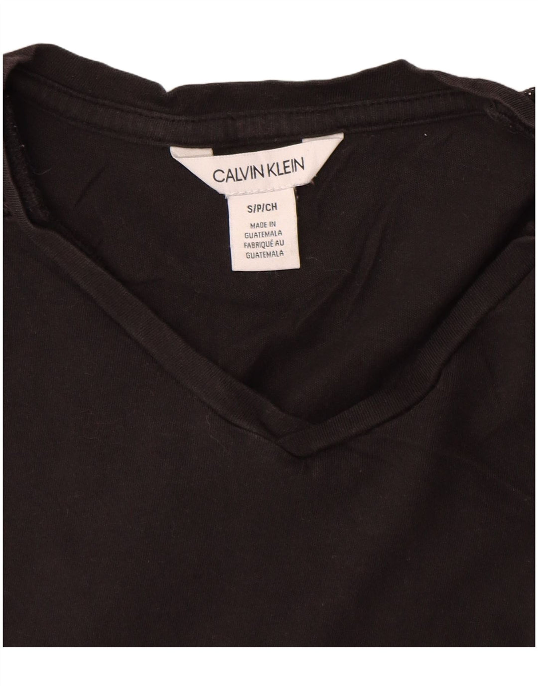 CALVIN KLEIN Herren Grafik T-Shirt Top Small Schwarz Baumwolle