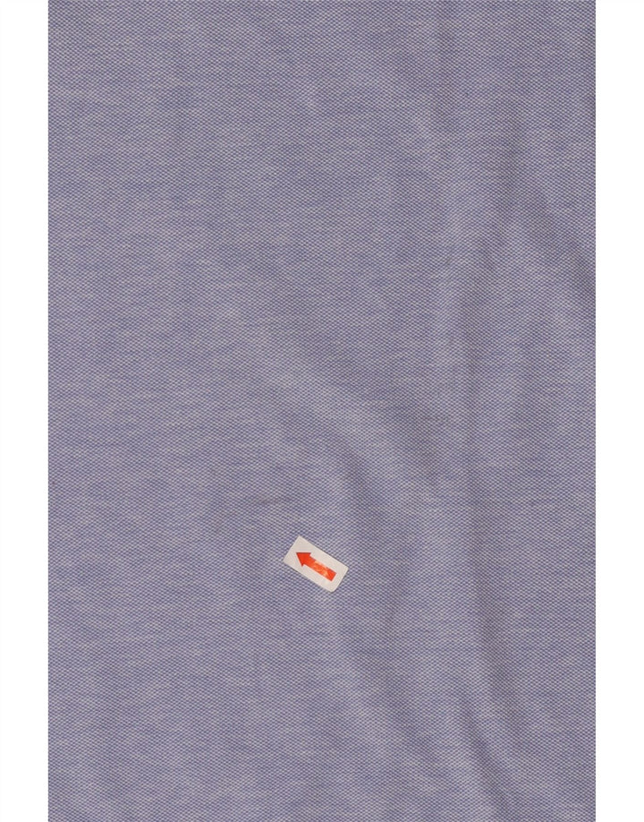 Massimo Dutti Herren-Poloshirt mit lässiger Passform, große blaue Baumwolle