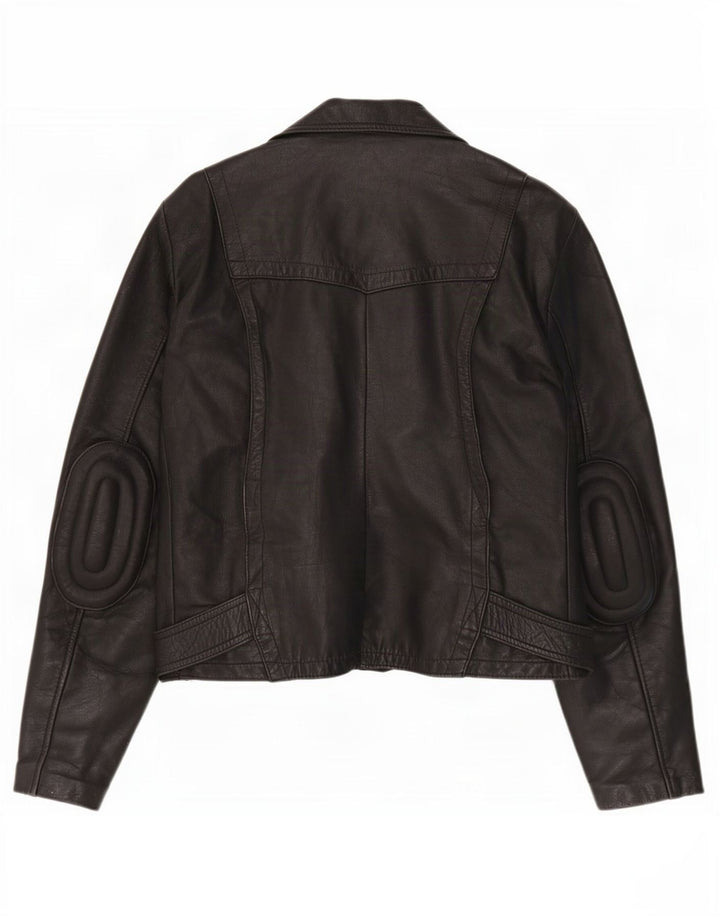 Wilhelm Krawehl Herren Leder Bikerjacke EU 50 Medium Schwarz