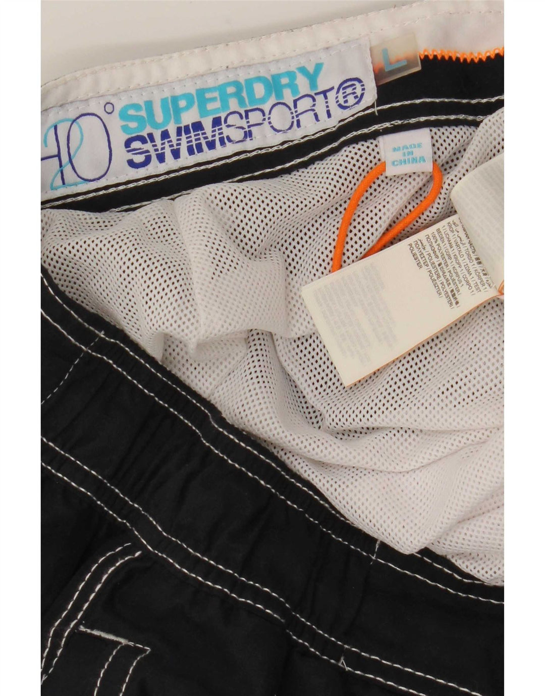 Superdry Herren Graphic Regular Badeshorts, groß, Marineblau, Polyester