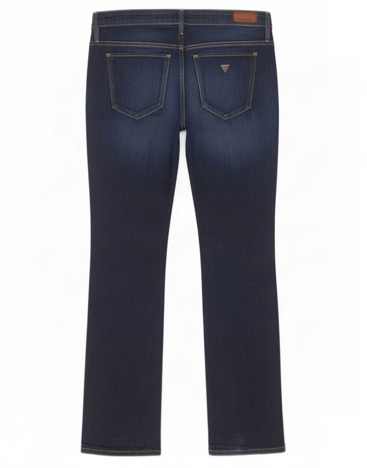 Guess Damen Low Bootcut Jeans W29 L33 Marineblaue Baumwolle